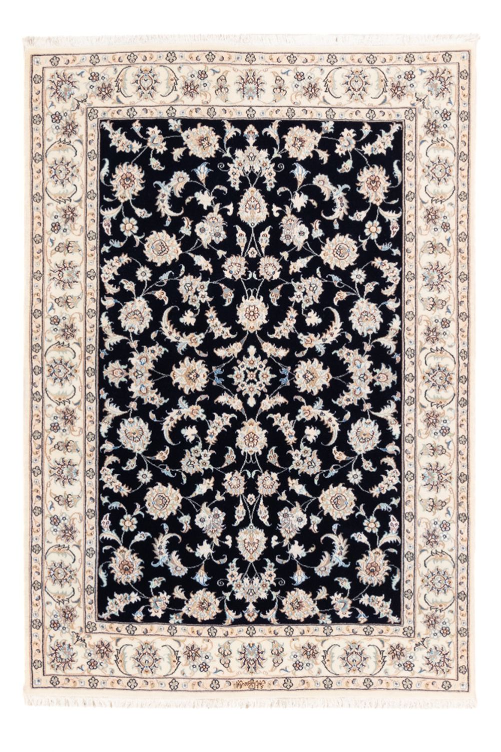 Alfombra Persa - Nain - Prima - 174 x 121 cm - azul oscuro