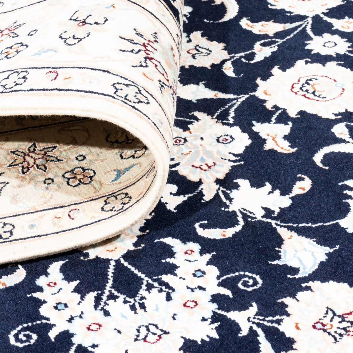 Alfombra Persa - Nain - Prima - 174 x 121 cm - azul oscuro