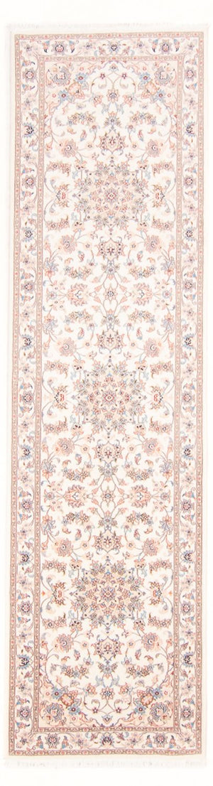 Alfombra de pasillo Alfombra Persa - Tabriz - Real - 296 x 80 cm - crema