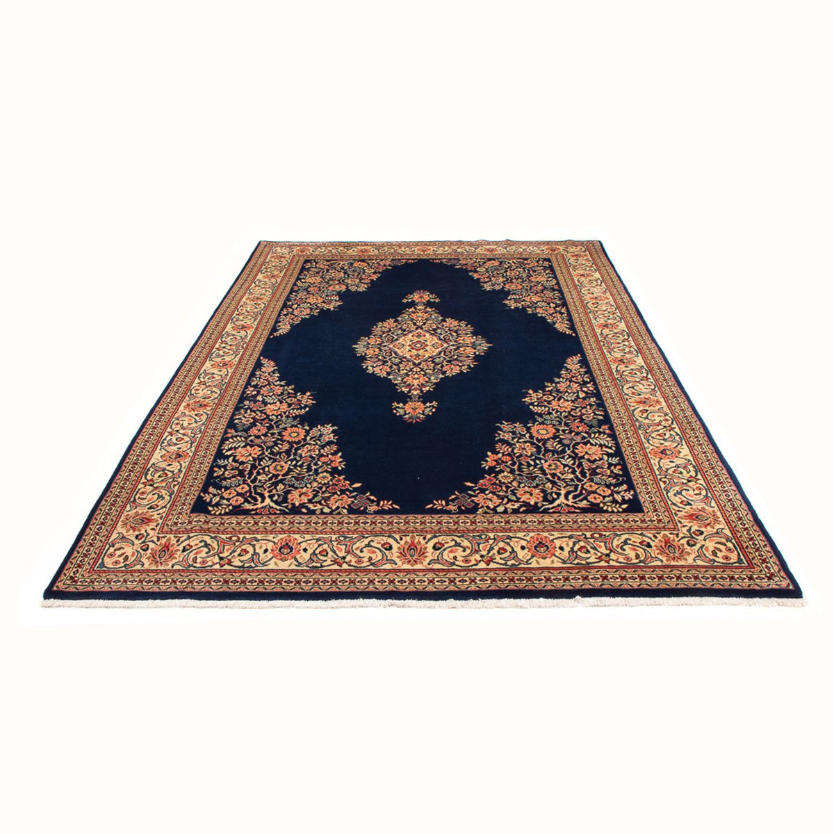Alfombra persa - Clásica - 305 x 203 cm - azul oscuro