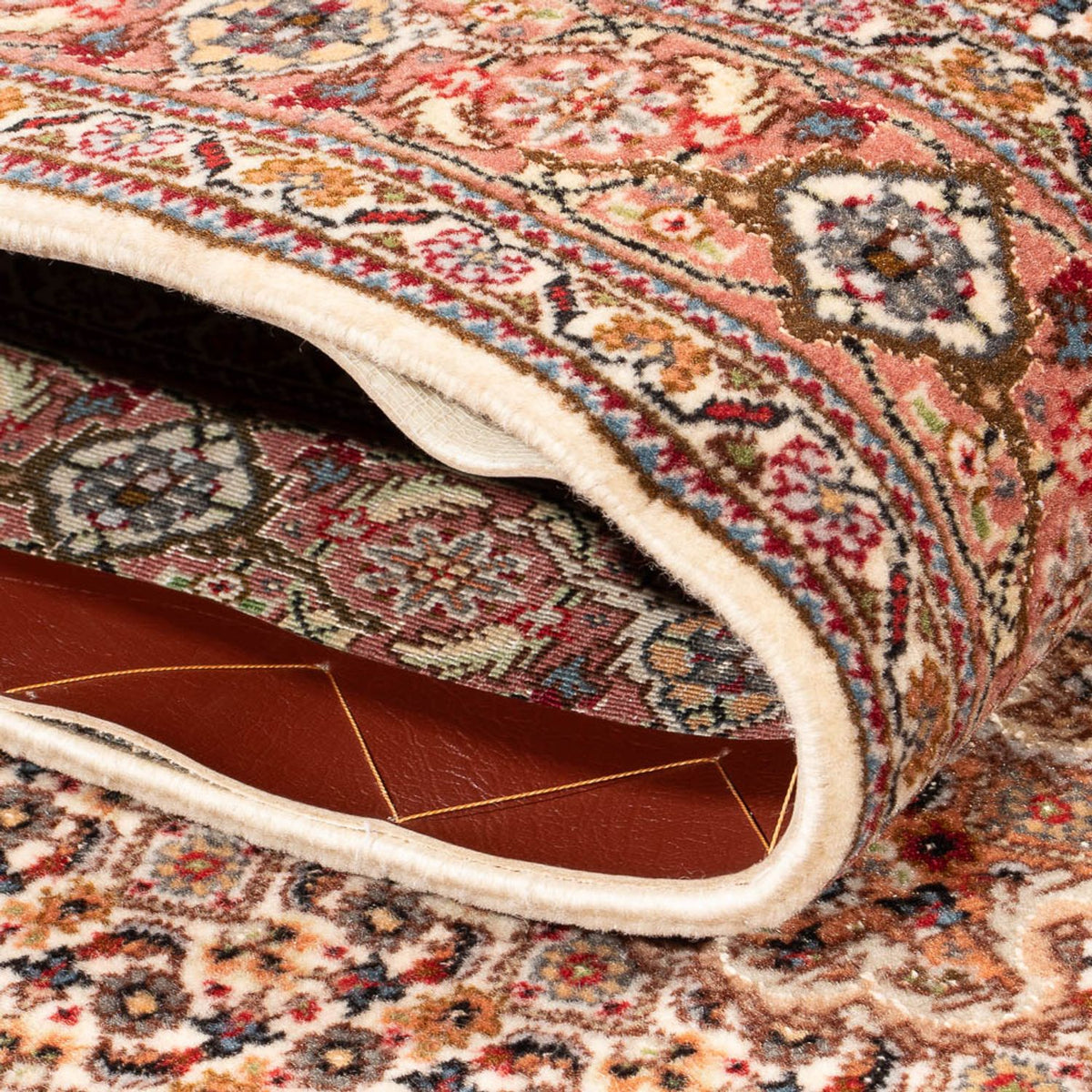 Alfombra de pasillo Alfombra Persa - Tabriz - Real - 400 x 80 cm - beige