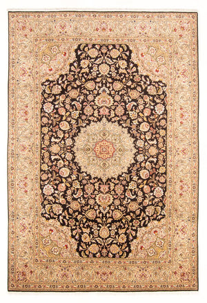 Alfombra Persa - Tabriz - Real - 296 x 196 cm - azul oscuro