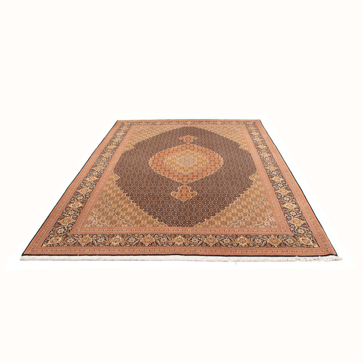 Alfombra Persa - Tabriz - Real - 297 x 200 cm - azul oscuro