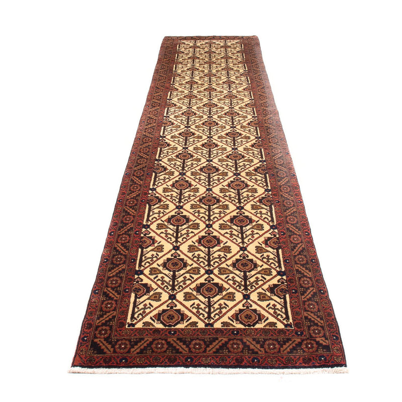 Alfombra de pasillo Alfombra persa - Nómada - 414 x 90 cm - beige
