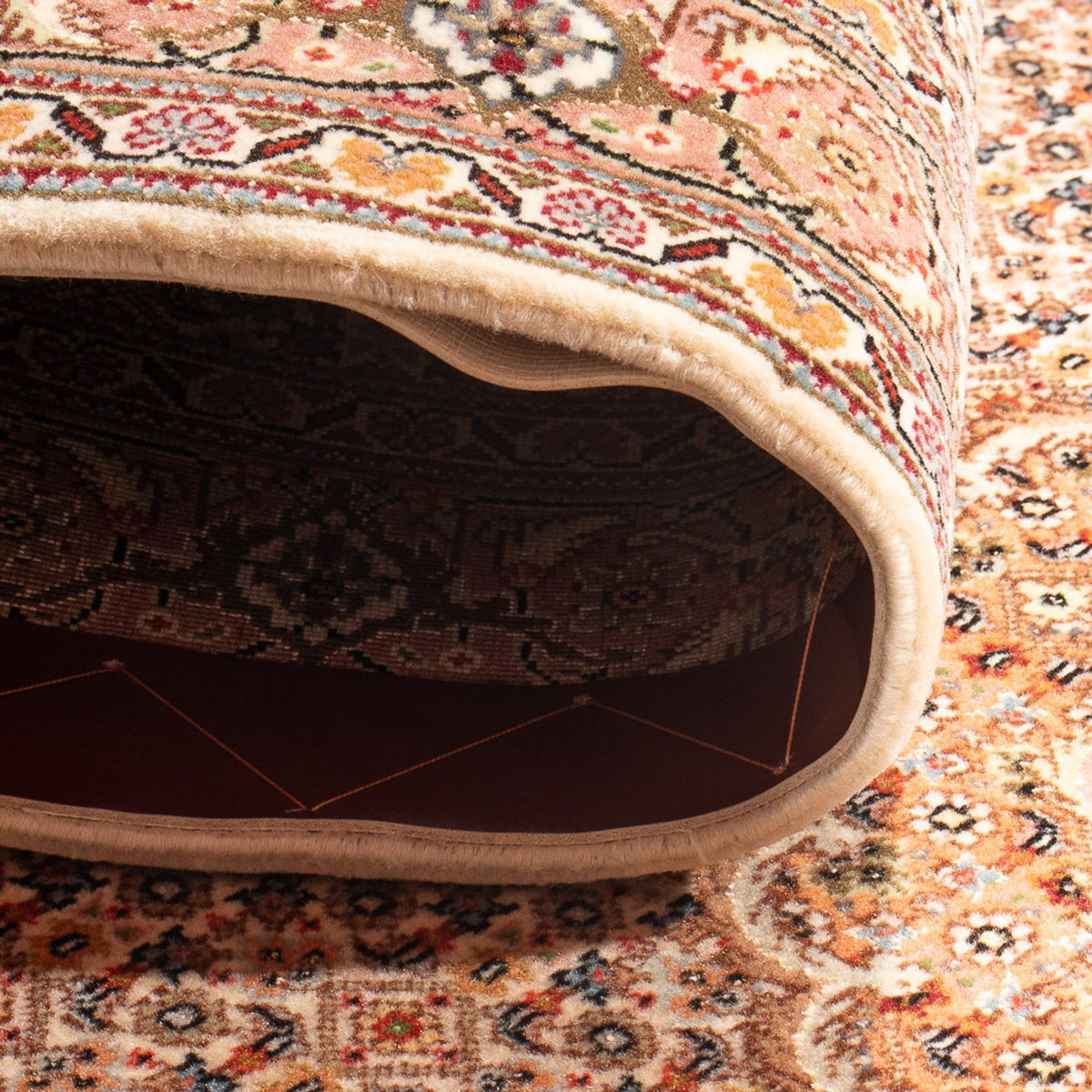 Alfombra de pasillo Alfombra Persa - Tabriz - Real - 407 x 78 cm - beige