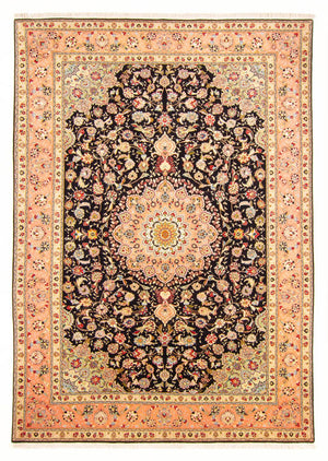Alfombra Persa - Tabriz - Real - 293 x 207 cm - azul oscuro