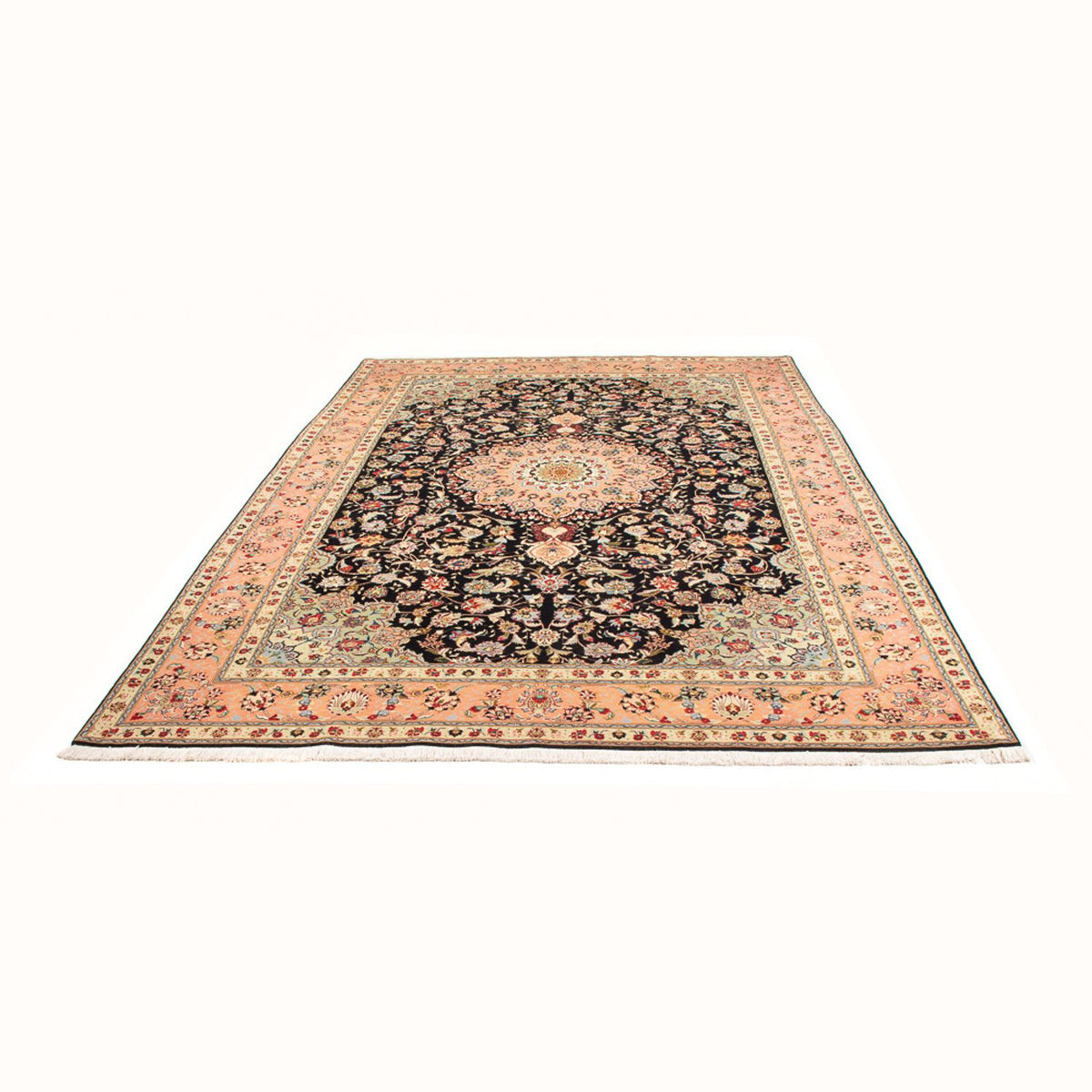 Alfombra Persa - Tabriz - Real - 293 x 207 cm - azul oscuro