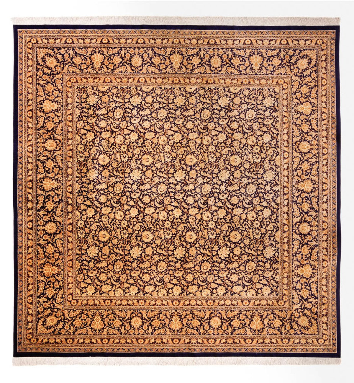 Alfombra de seda - Ghom Seda - Prima cuadrado - 247 x 243 cm - beige oscuro