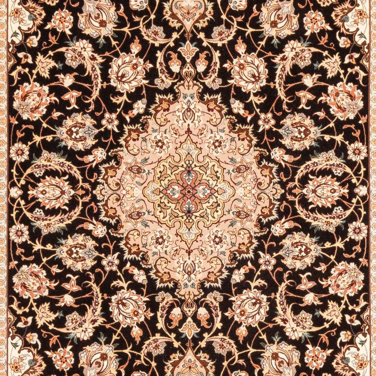 Alfombra de pasillo Alfombra Persa - Isfahan - Prima - 227 x 148 cm - azul oscuro
