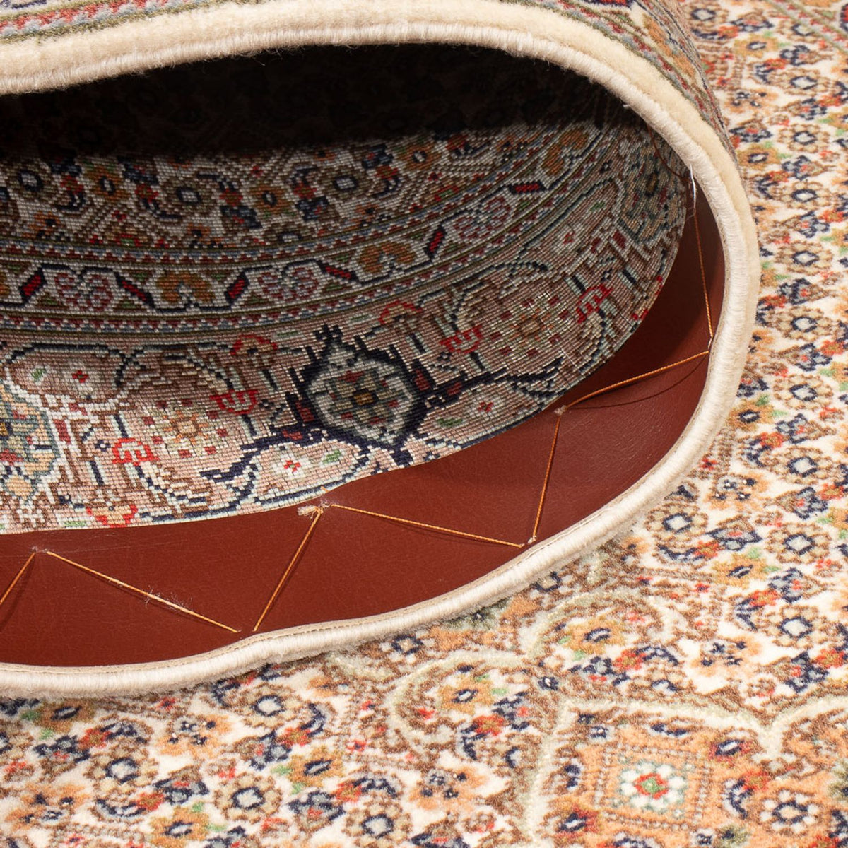 Alfombra de pasillo Alfombra Persa - Tabriz - Real - 403 x 82 cm - beige