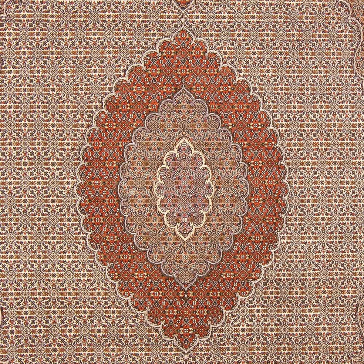 Alfombra Persa - Tabriz - Real - 304 x 195 cm - beige oscuro