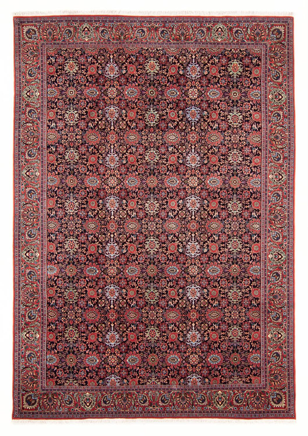 Alfombra persa - Bidjar - Real - 292 x 200 cm - azul oscuro