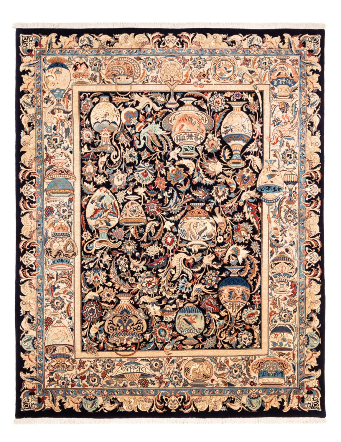 Alfombra persa - Clásica - 244 x 195 cm - crema