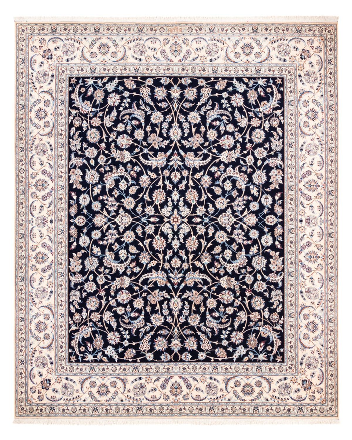 Alfombra Persa - Nain - Prima - 260 x 215 cm - azul oscuro