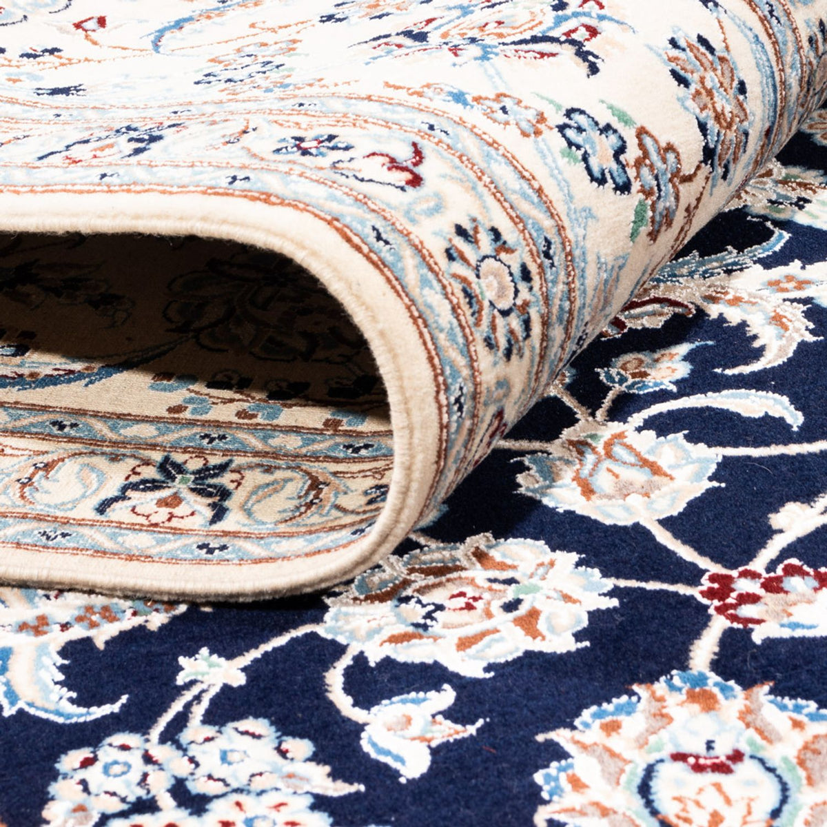 Alfombra Persa - Nain - Prima - 260 x 215 cm - azul oscuro