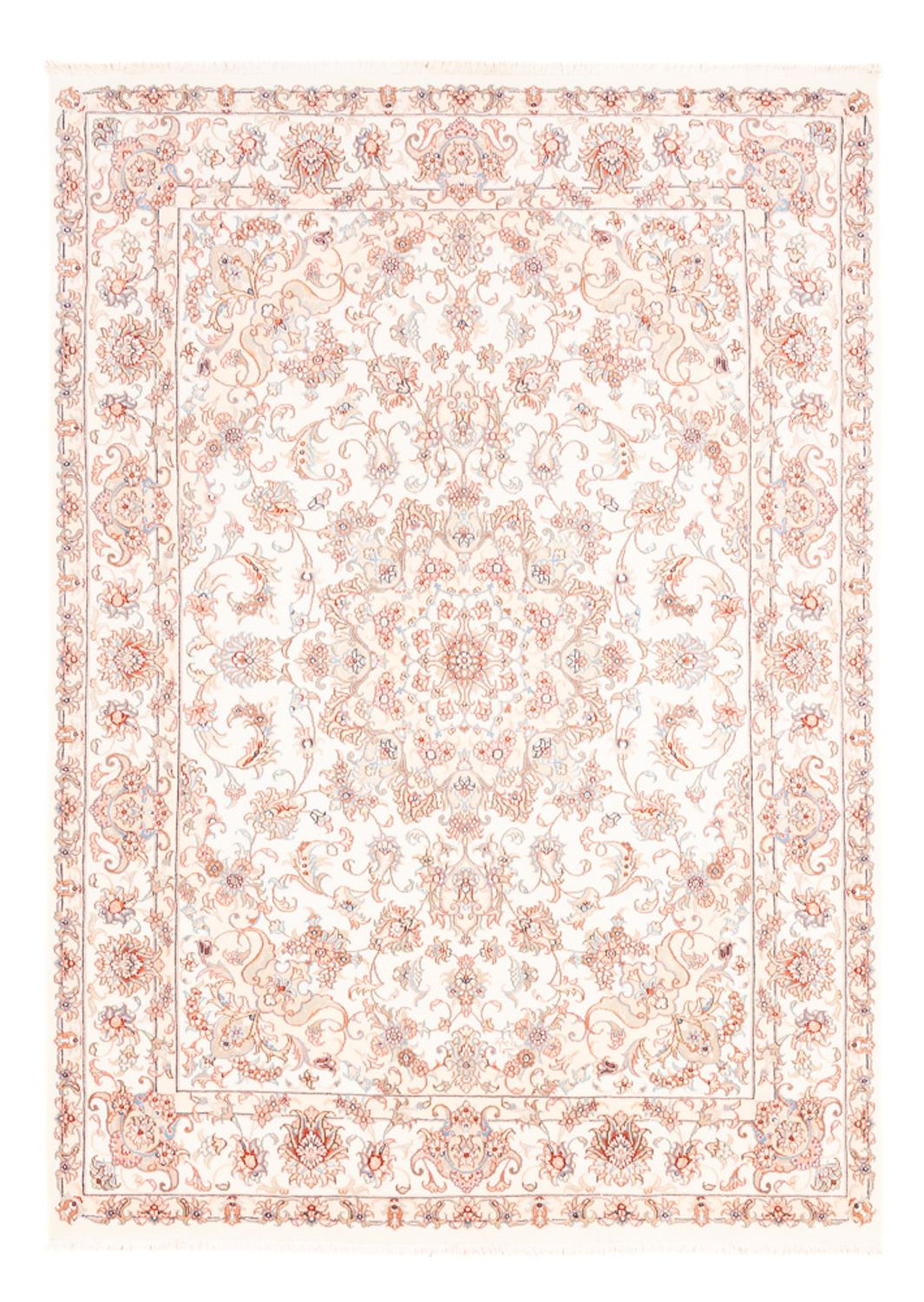 Alfombra persa - Tabriz - 200 x 147 cm - crema