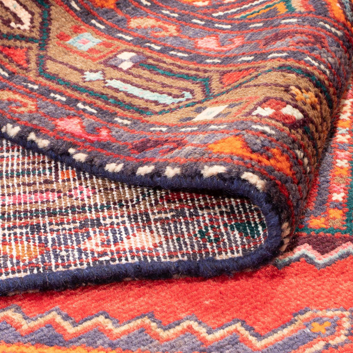 Alfombra de pasillo Alfombra persa - Nómada - 300 x 102 cm - rojo