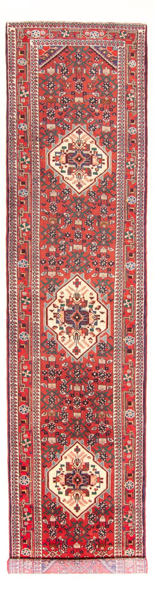 Alfombra de pasillo Alfombra persa - Nómada - 418 x 107 cm - rojo