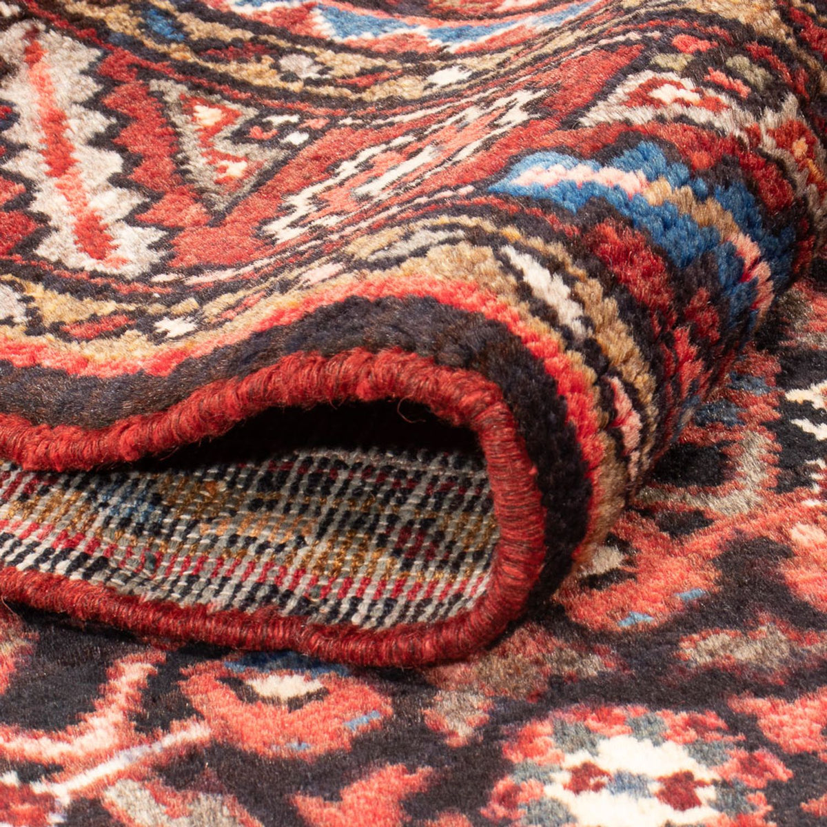 Alfombra de pasillo Alfombra persa - Nómada - 405 x 107 cm - azul oscuro