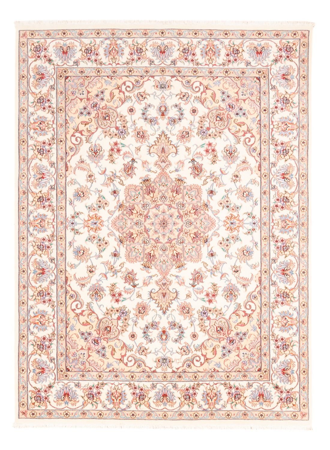 Alfombra persa - Tabriz - 198 x 149 cm - crema
