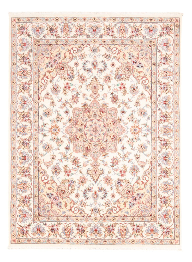Alfombra persa - Tabriz - 198 x 149 cm - crema