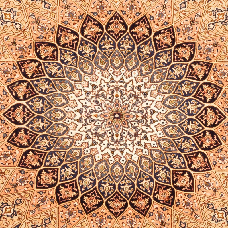 Alfombra Persa - Tabriz - Real cuadrado  - 200 x 200 cm - beige claro