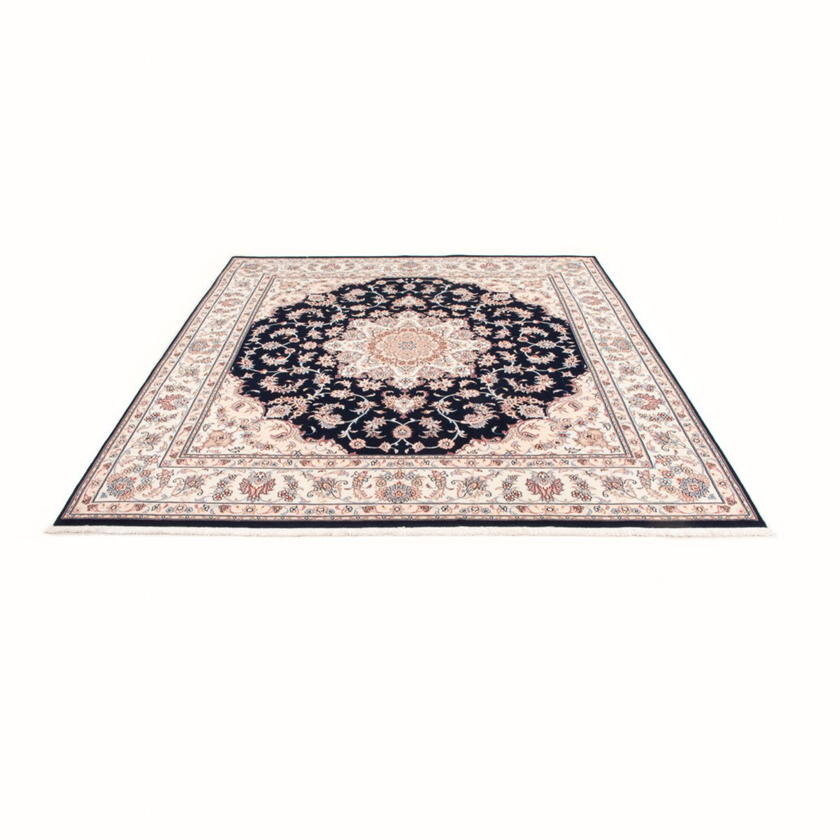 Alfombra Persa - Tabriz - Real - 220 x 198 cm - azul oscuro