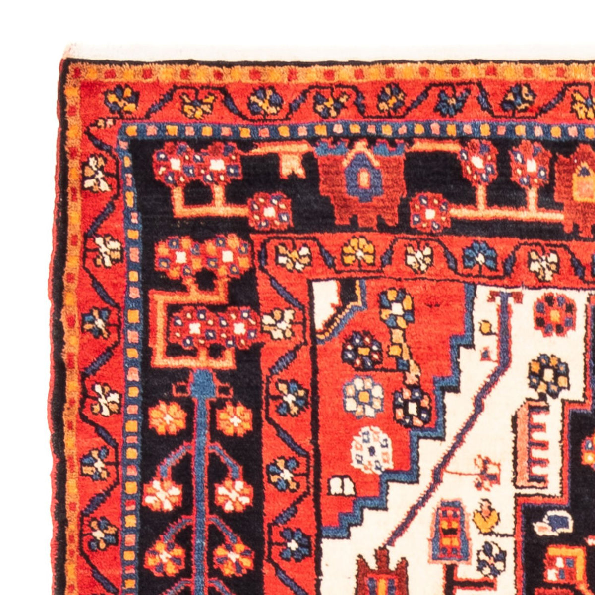 Alfombra persa - Nómada - 285 x 155 cm - azul oscuro