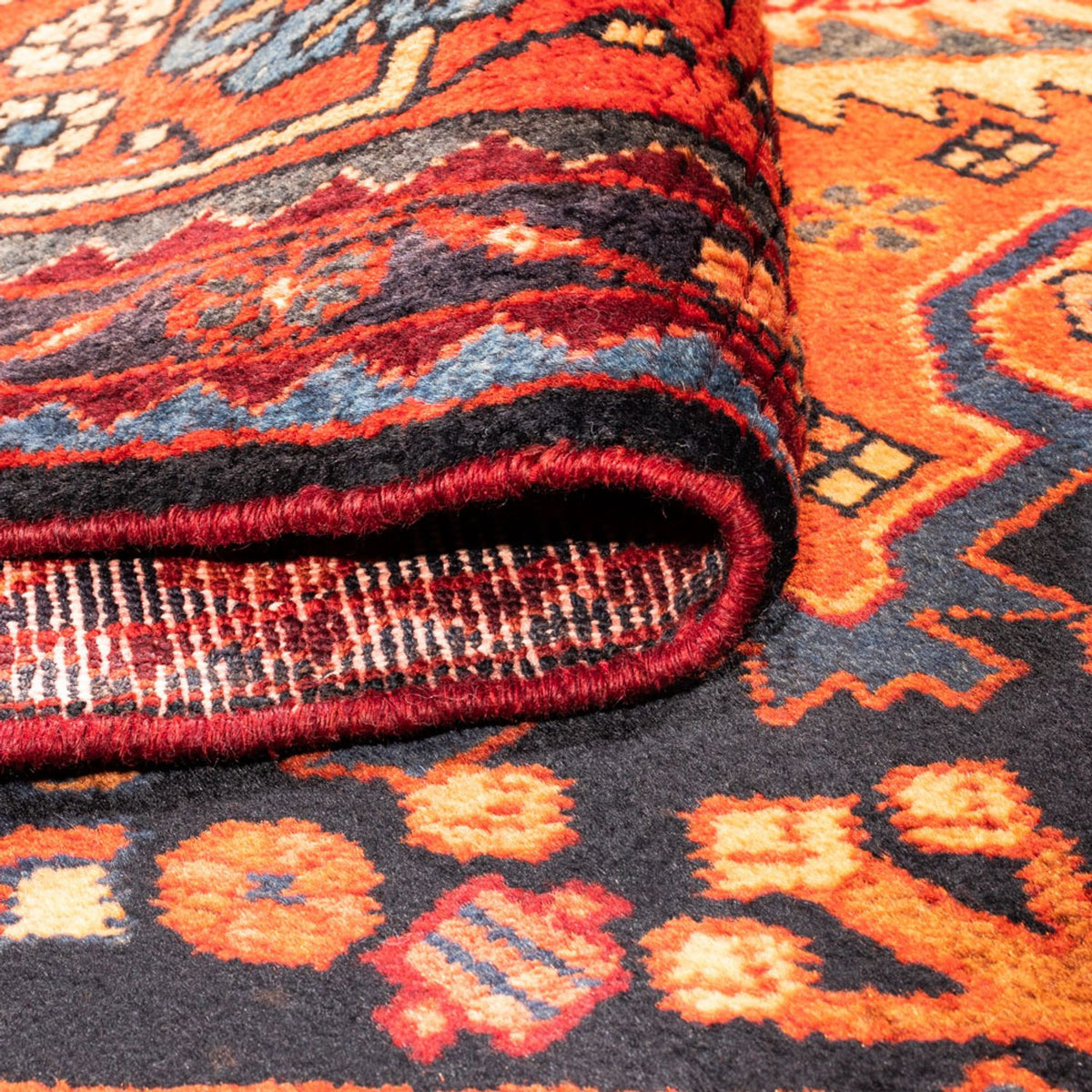 Alfombra persa - Nómada - 310 x 160 cm - azul oscuro