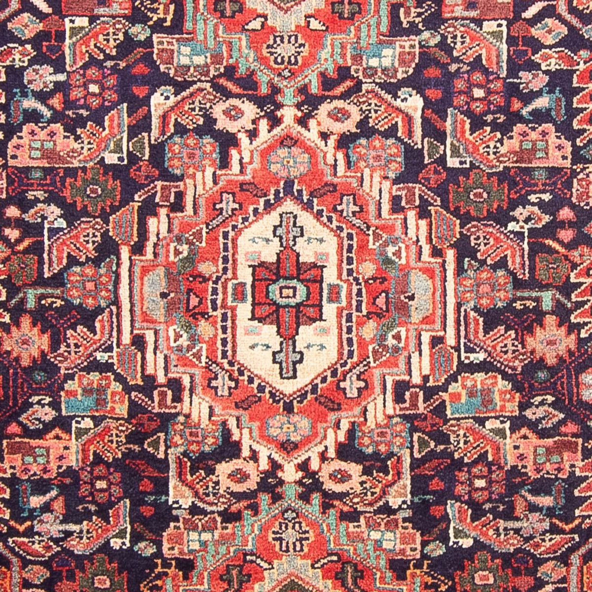 Alfombra persa - Nómada - 307 x 155 cm - azul oscuro