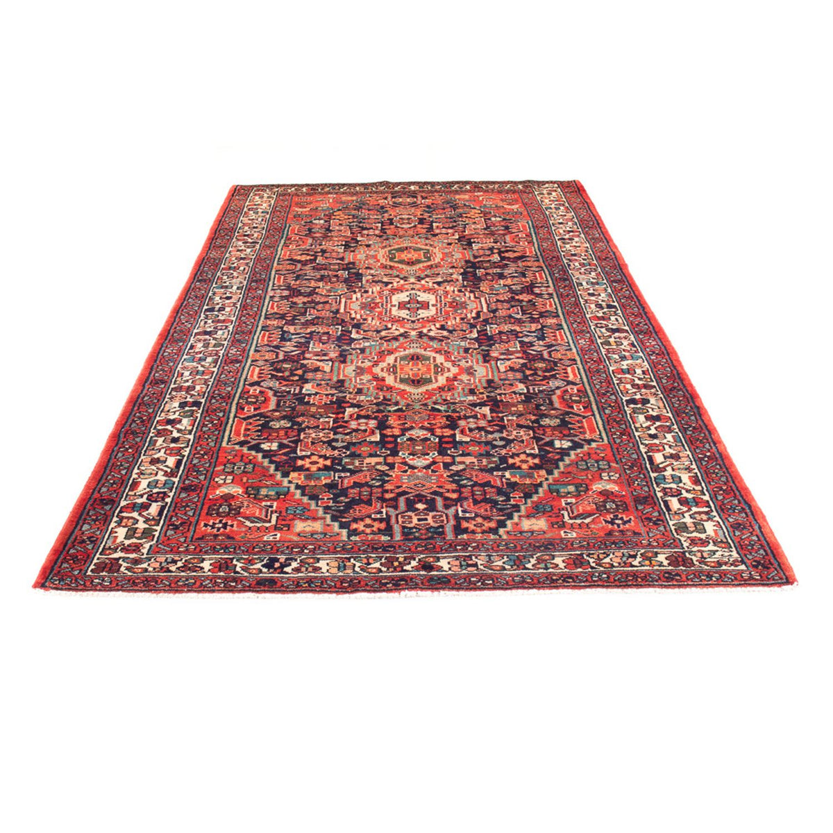 Alfombra persa - Nómada - 307 x 155 cm - azul oscuro