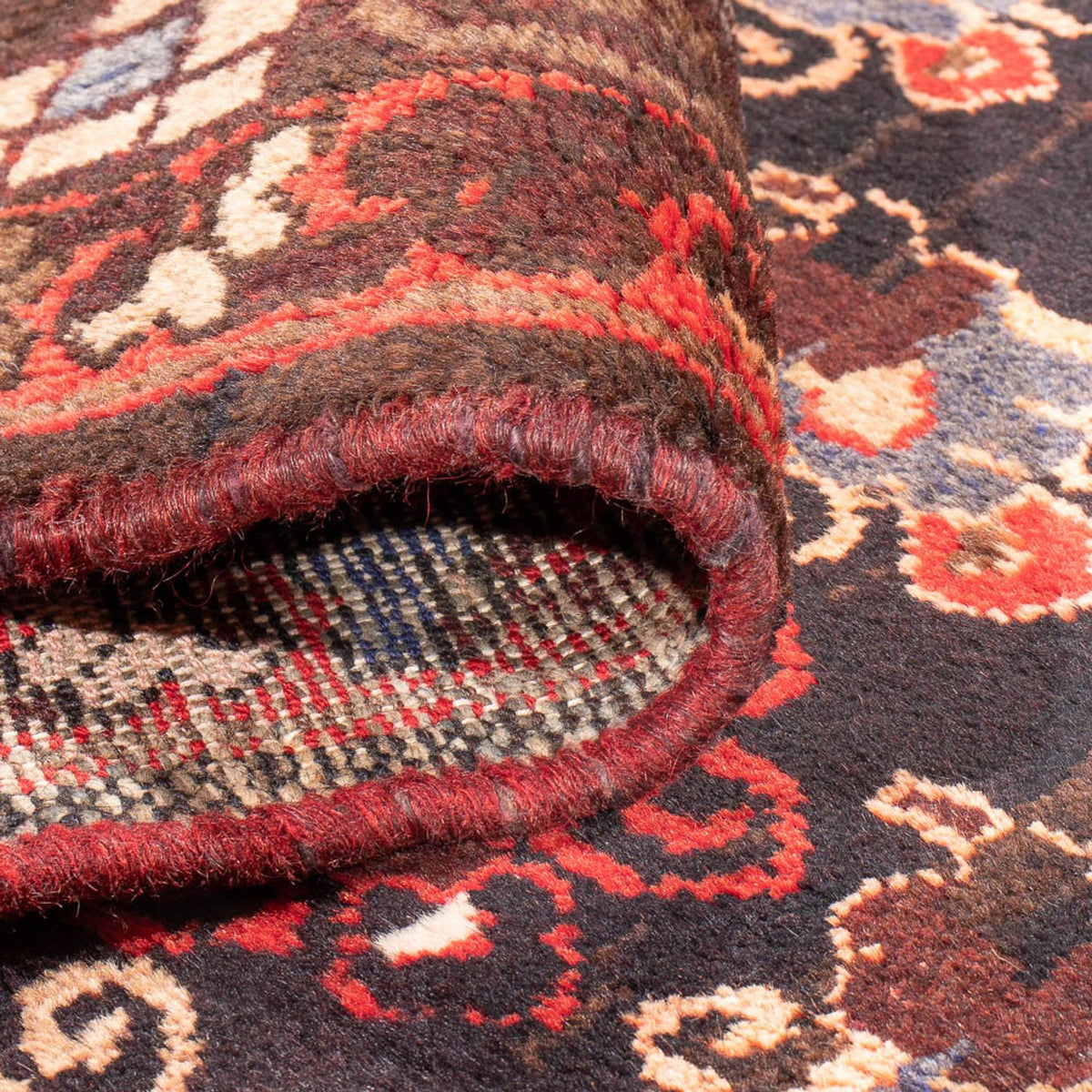 Alfombra de pasillo Alfombra persa - Nómada - 350 x 140 cm - azul oscuro