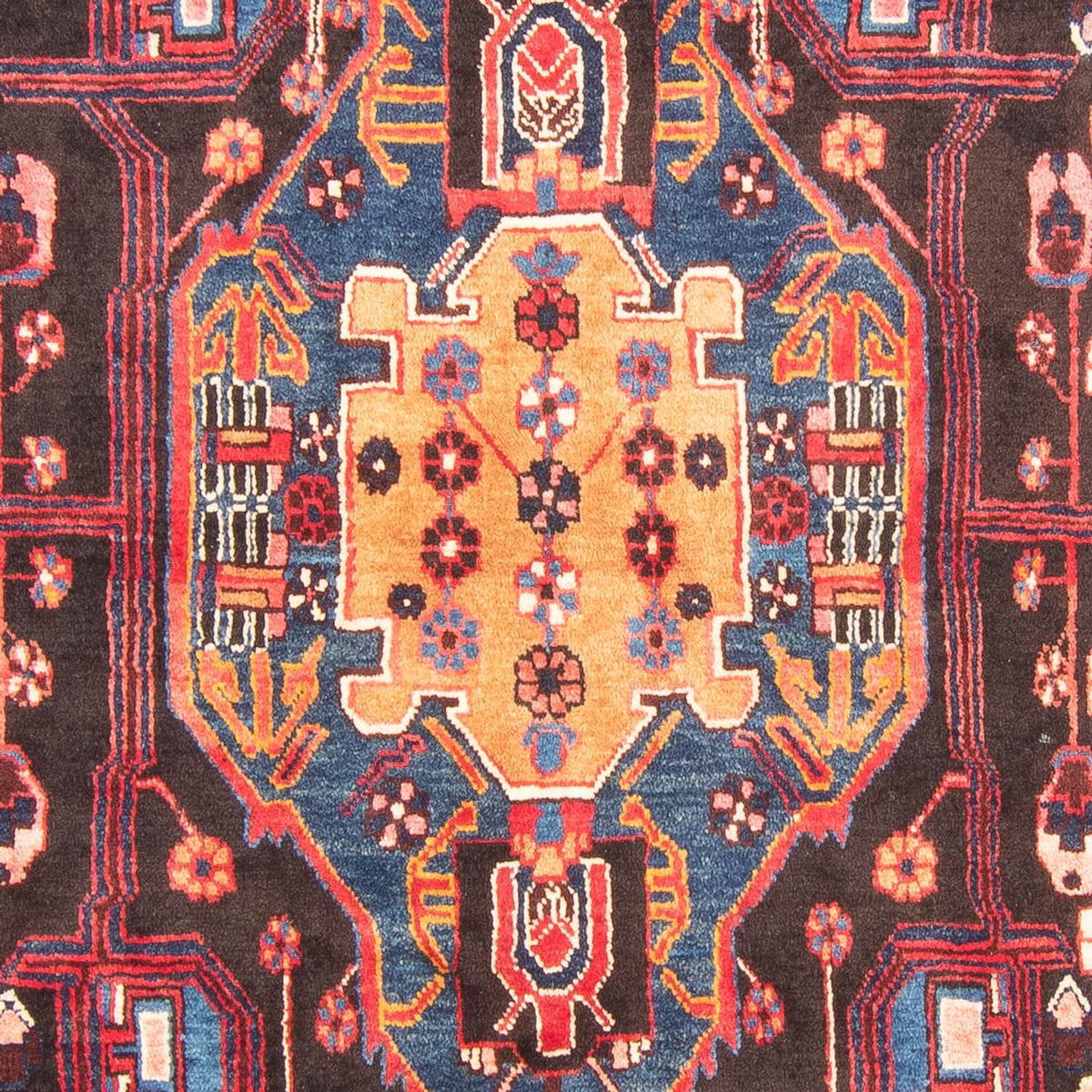 Alfombra de pasillo Alfombra persa - Nómada - 350 x 160 cm - azul oscuro
