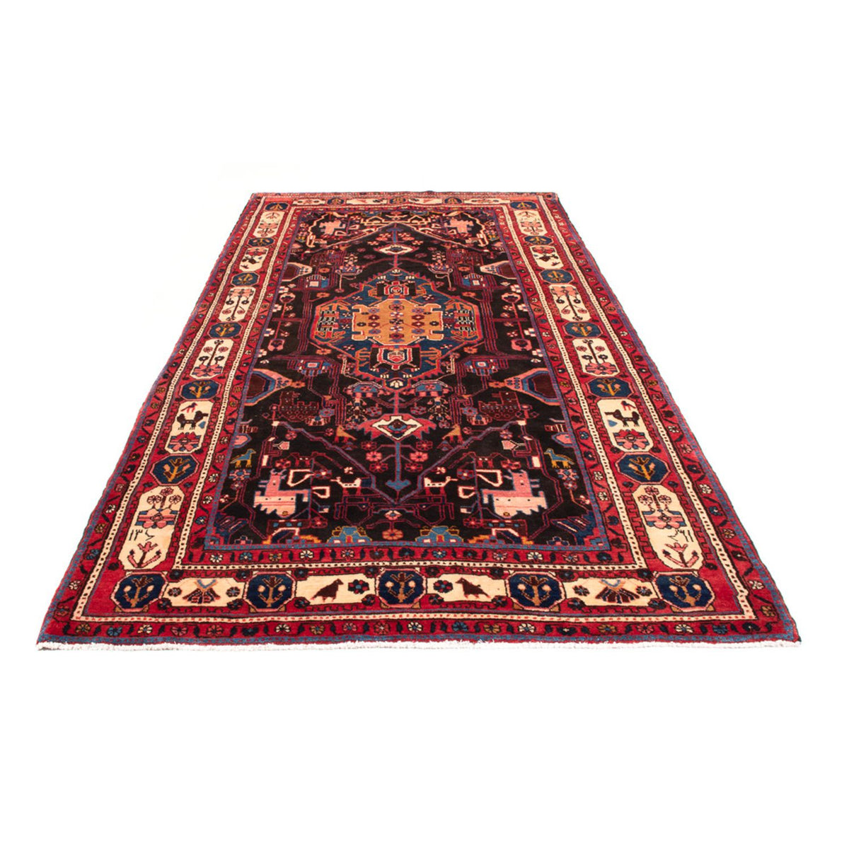 Alfombra de pasillo Alfombra persa - Nómada - 350 x 160 cm - azul oscuro