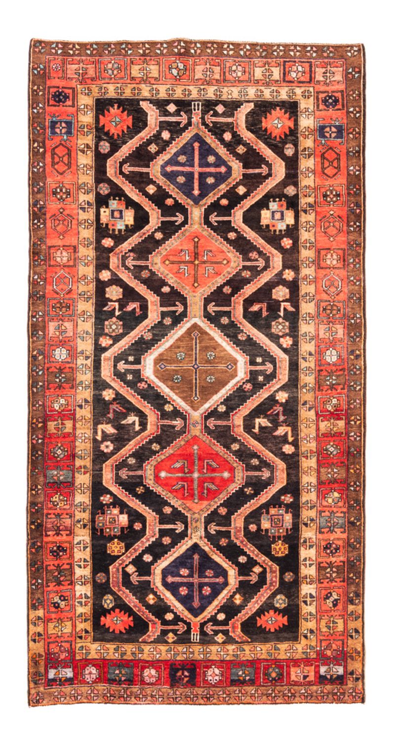 Alfombra persa - Nómada - 296 x 153 cm - azul oscuro