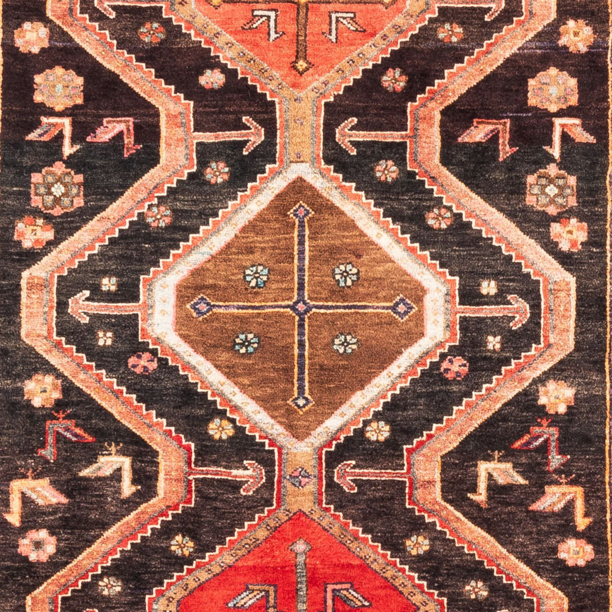Alfombra persa - Nómada - 296 x 153 cm - azul oscuro