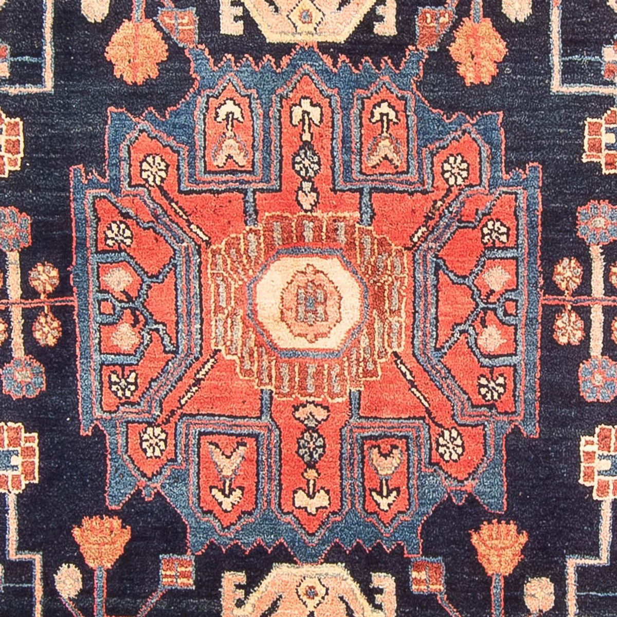 Alfombra persa - Nómada - 300 x 156 cm - azul oscuro