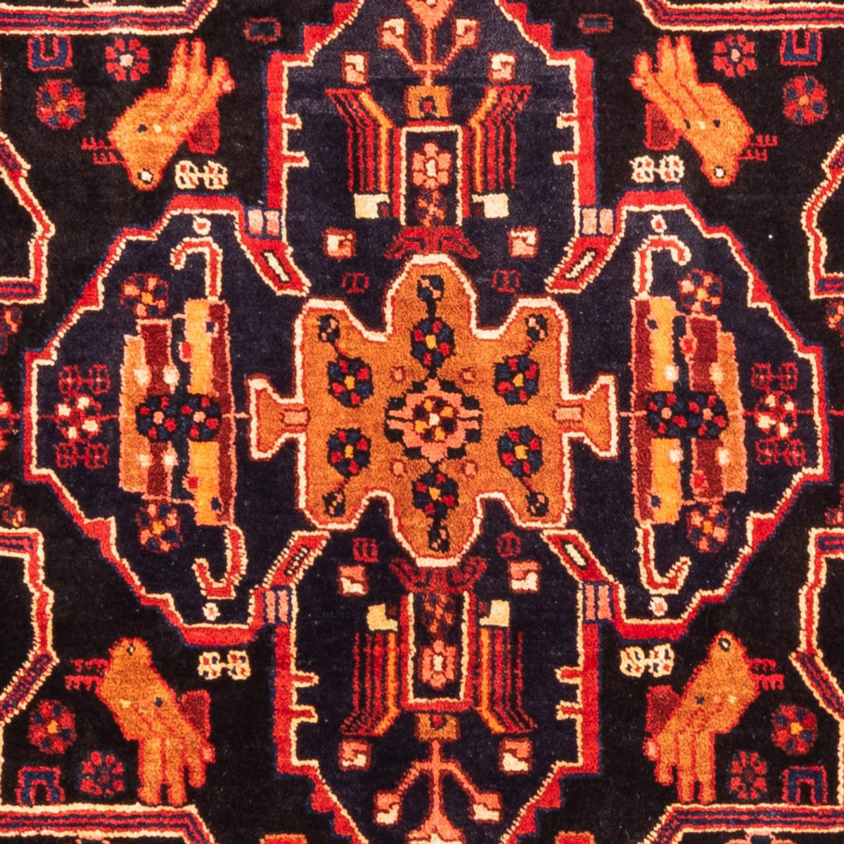 Alfombra persa - Nómada - 280 x 172 cm - azul oscuro