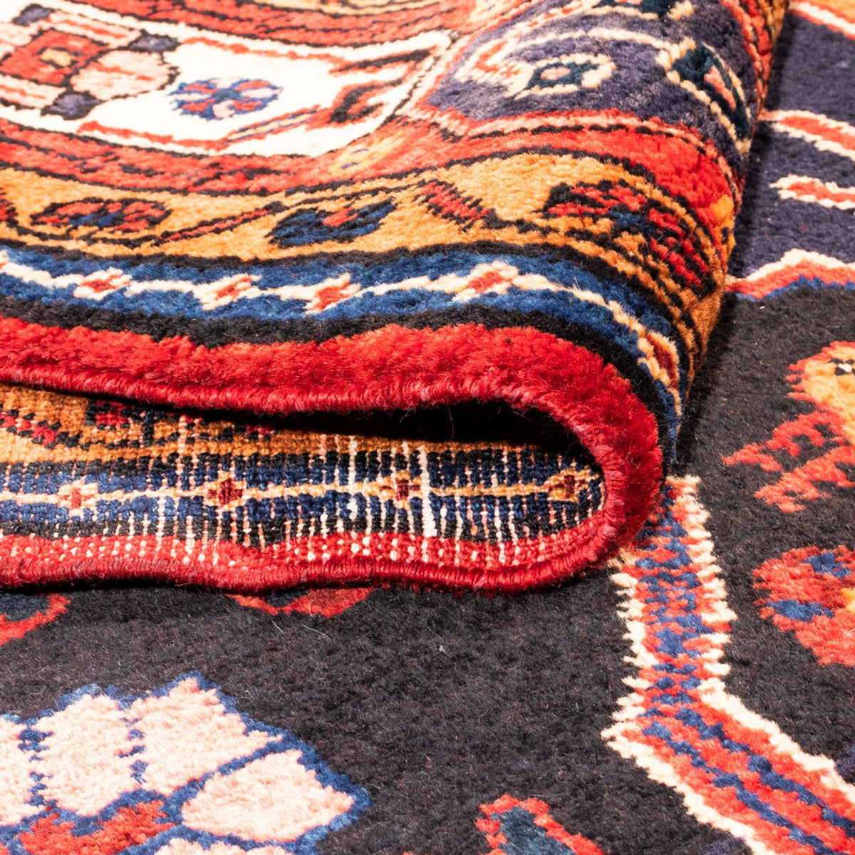Alfombra persa - Nómada - 280 x 172 cm - azul oscuro