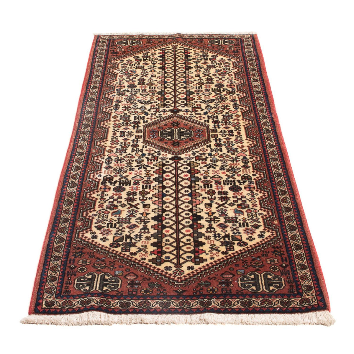 Alfombra de pasillo Alfombra persa - Nómada - 162 x 68 cm - crema