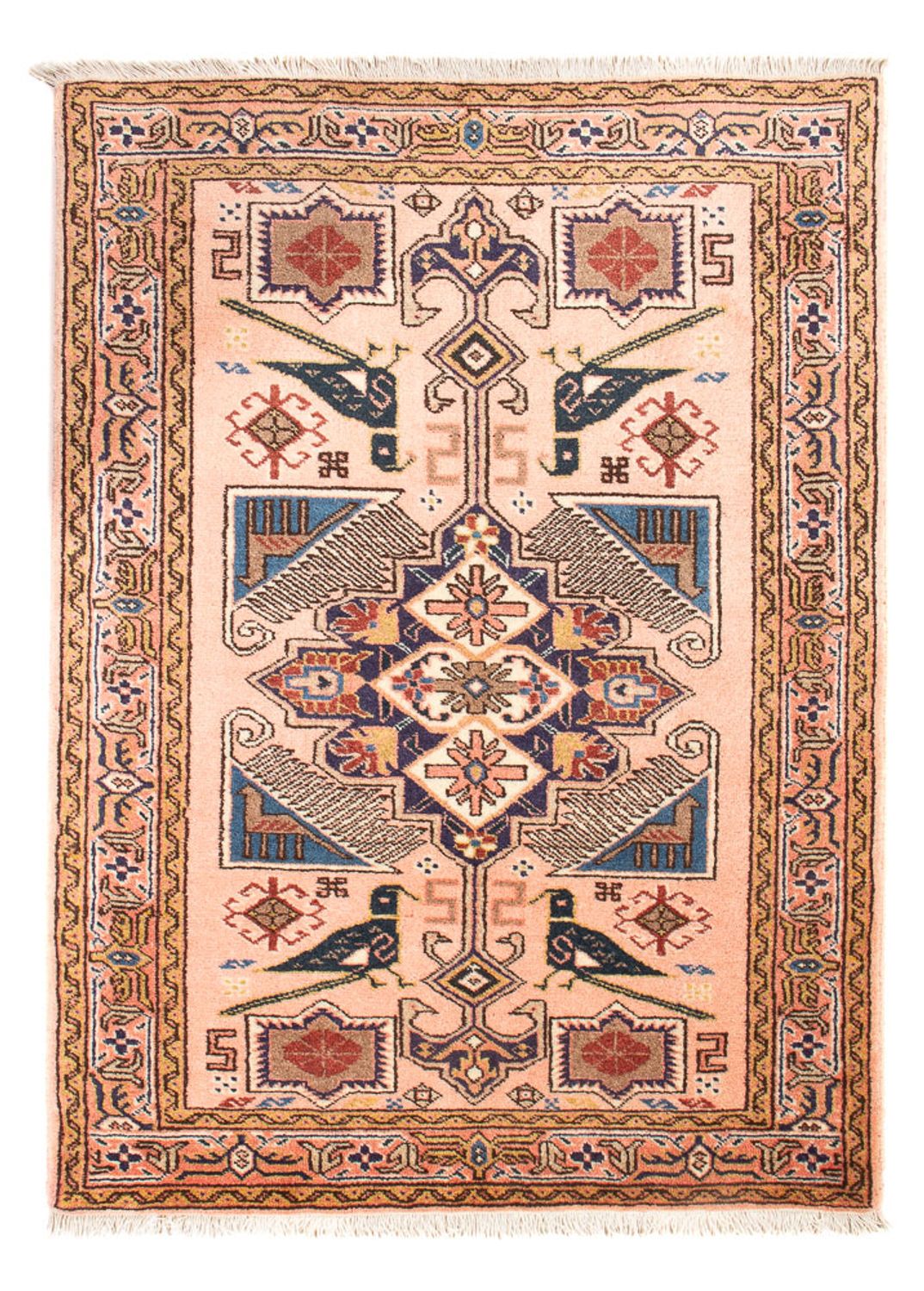 Alfombra persa - Nómada - 96 x 67 cm - salmón