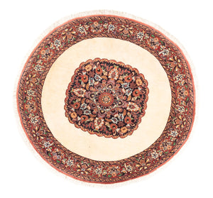 Alfombra persa - Bidjar redondo  - 100 x 100 cm - crema