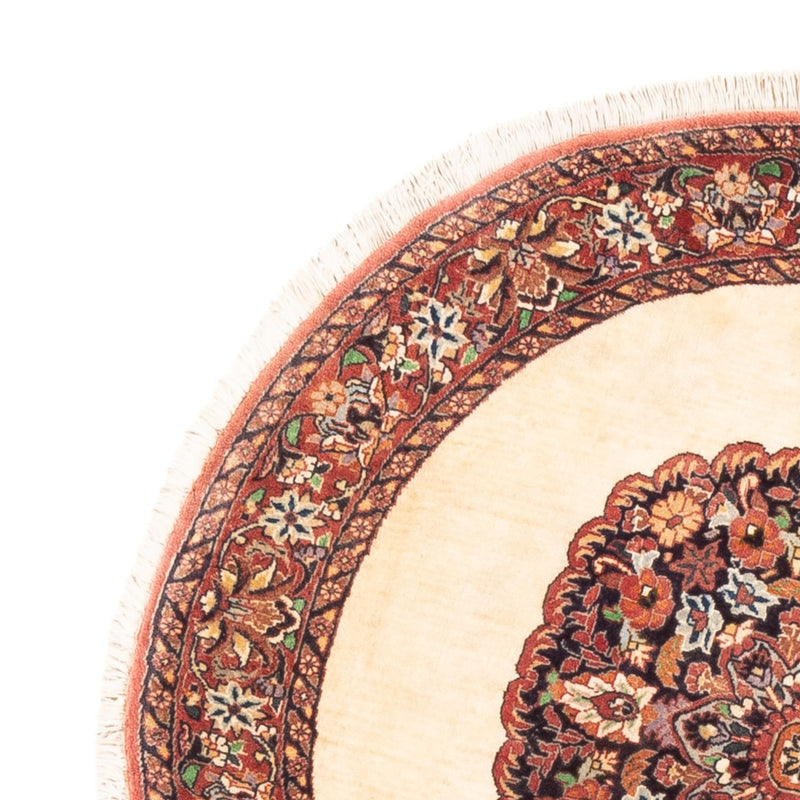 Alfombra persa - Bidjar redondo  - 100 x 100 cm - crema