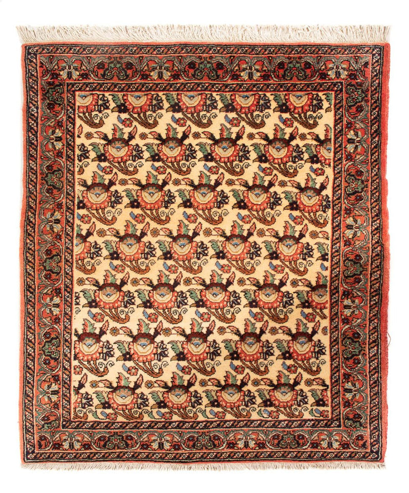 Alfombra persa - Bidjar - 90 x 73 cm - crema