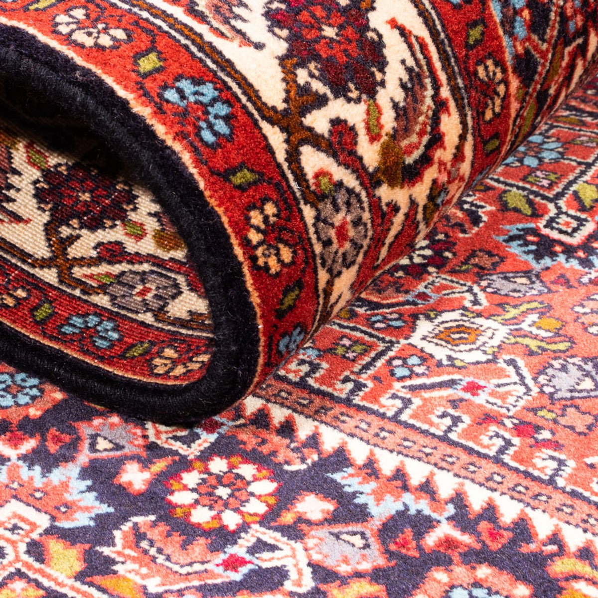 Alfombra persa - Bidjar - 167 x 110 cm - rojo