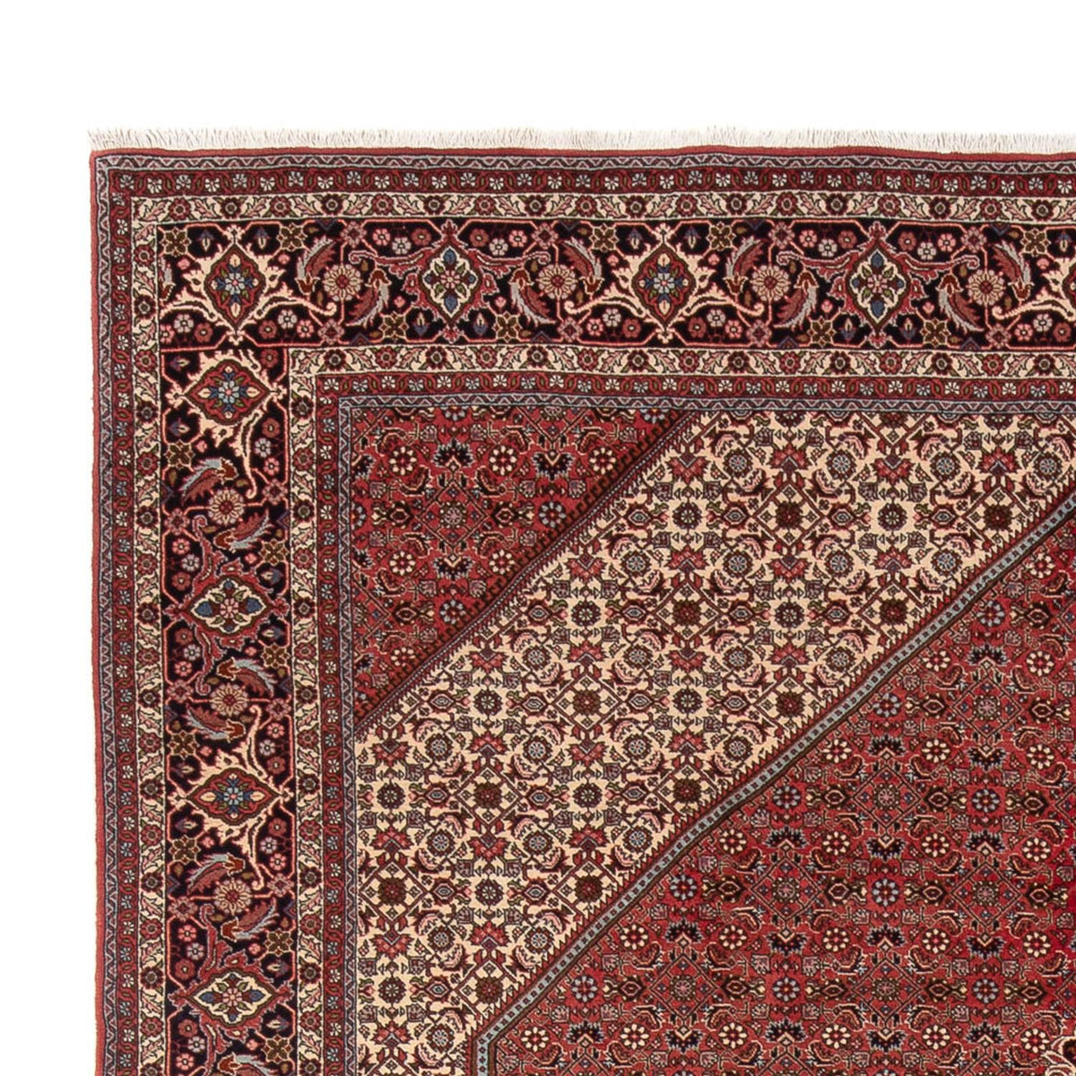 Alfombra persa - Bidjar - 348 x 250 cm - rojo oscuro