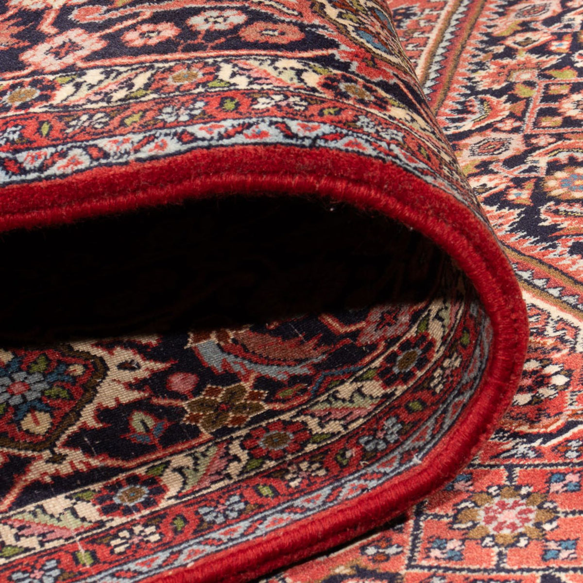 Alfombra persa - Bidjar - 348 x 250 cm - rojo oscuro