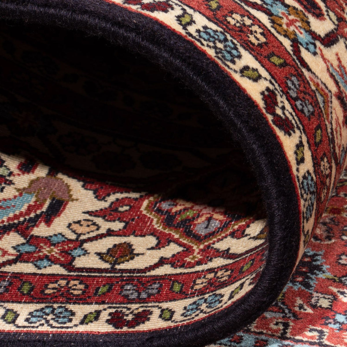 Alfombra persa - Bidjar - 294 x 253 cm - rojo oscuro