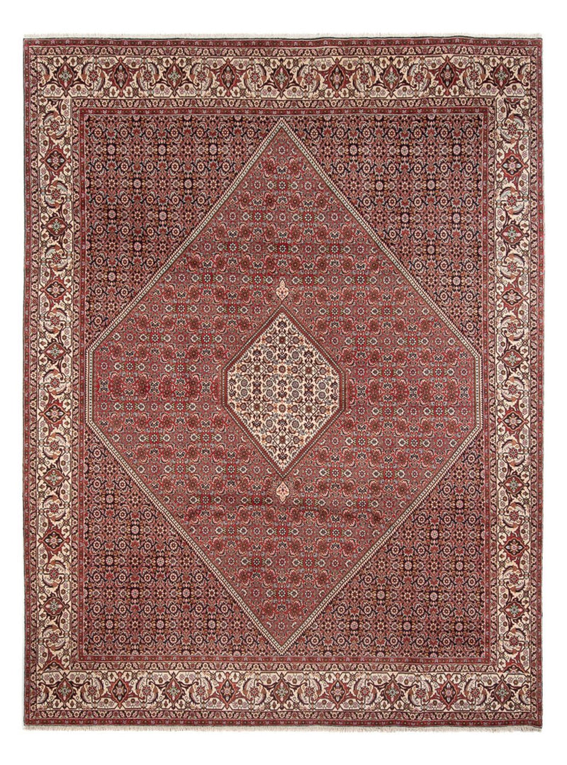 Alfombra persa - Bidjar - 343 x 250 cm - rojo oscuro