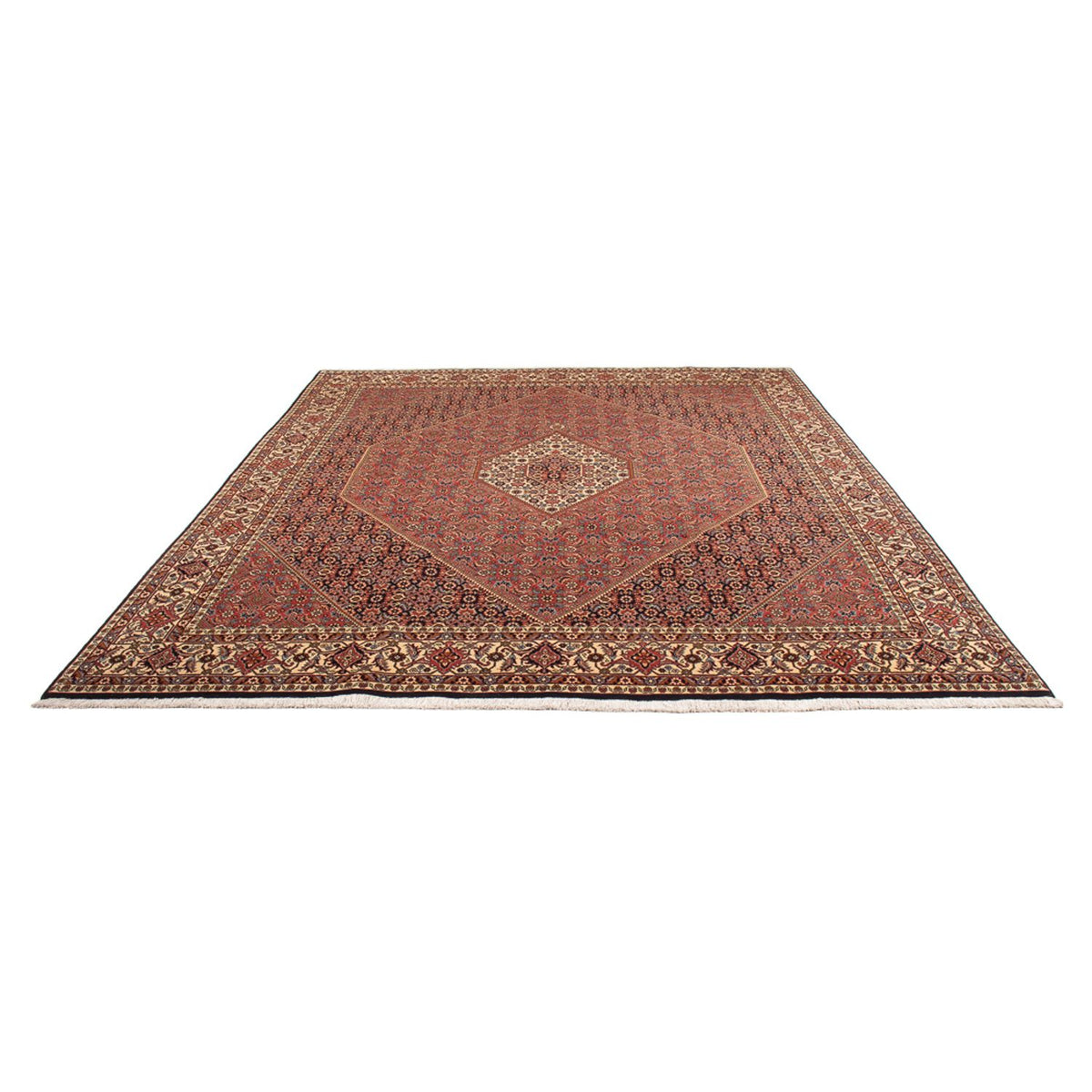 Alfombra persa - Bidjar - 299 x 244 cm - rojo oscuro